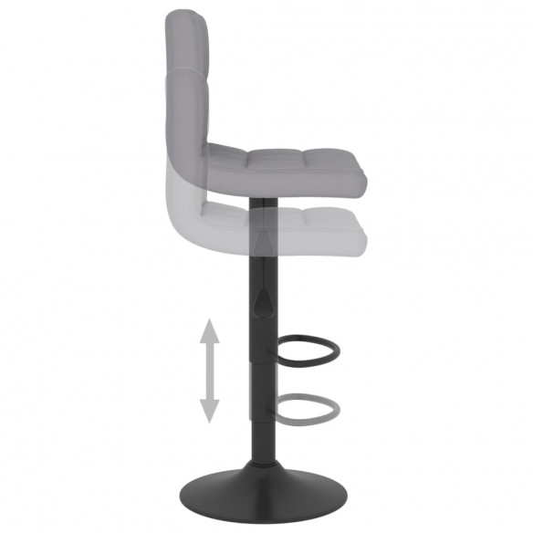 Tabourets de bar lot de 2 gris clair tissu