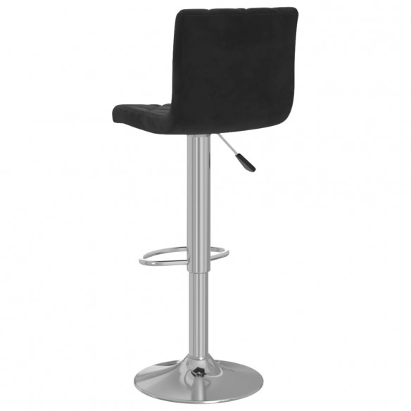 Tabourets de bar lot de 2 noir velours