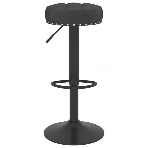 Tabourets de bar 2 pcs Noir Velours