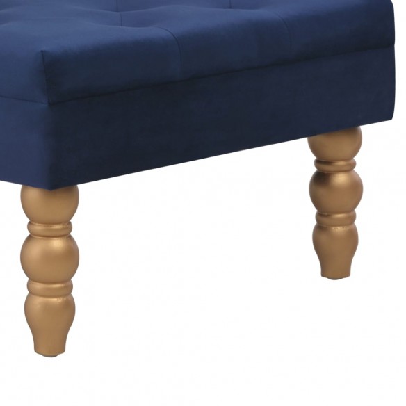 Tabouret Bleu marine 60x60x36 cm Velours