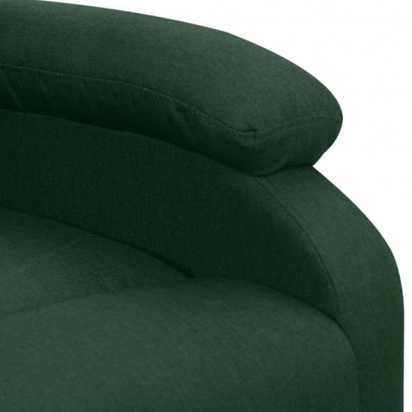 Fauteuil de massage Vert foncé Tissu