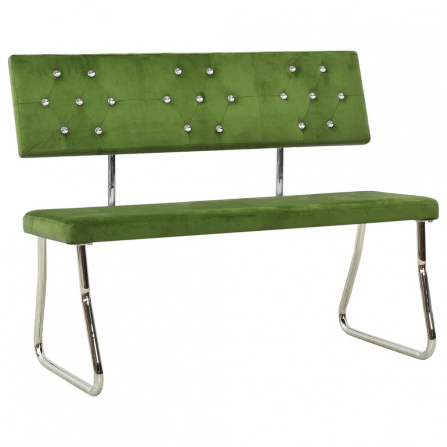 Banc 110 cm Vert clair Velours