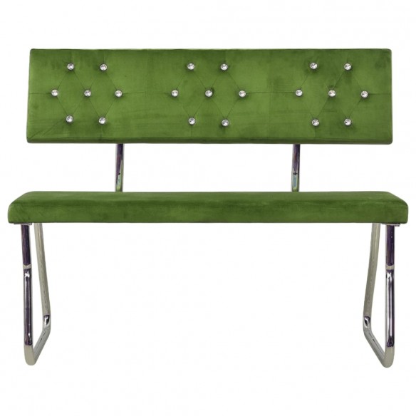 Banc 110 cm Vert clair Velours