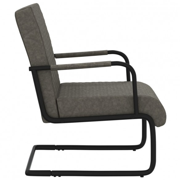 Chaise cantilever Gris foncé Similicuir