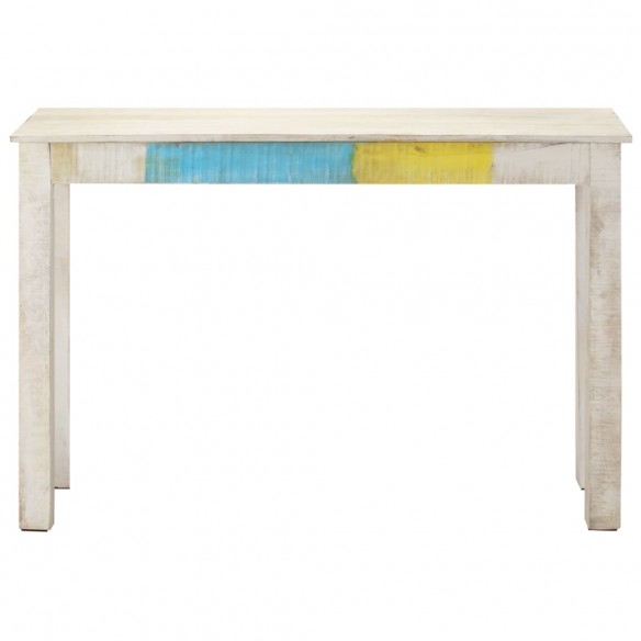 Table console Blanc 115x35x77 cm Bois de manguier brut