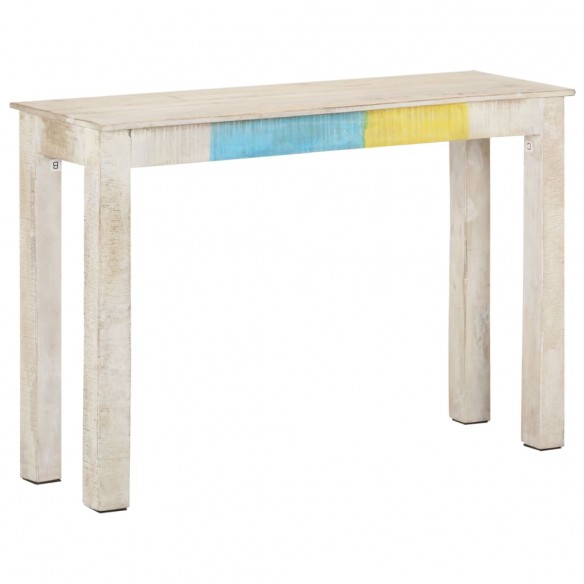 Table console Blanc 115x35x77 cm Bois de manguier brut