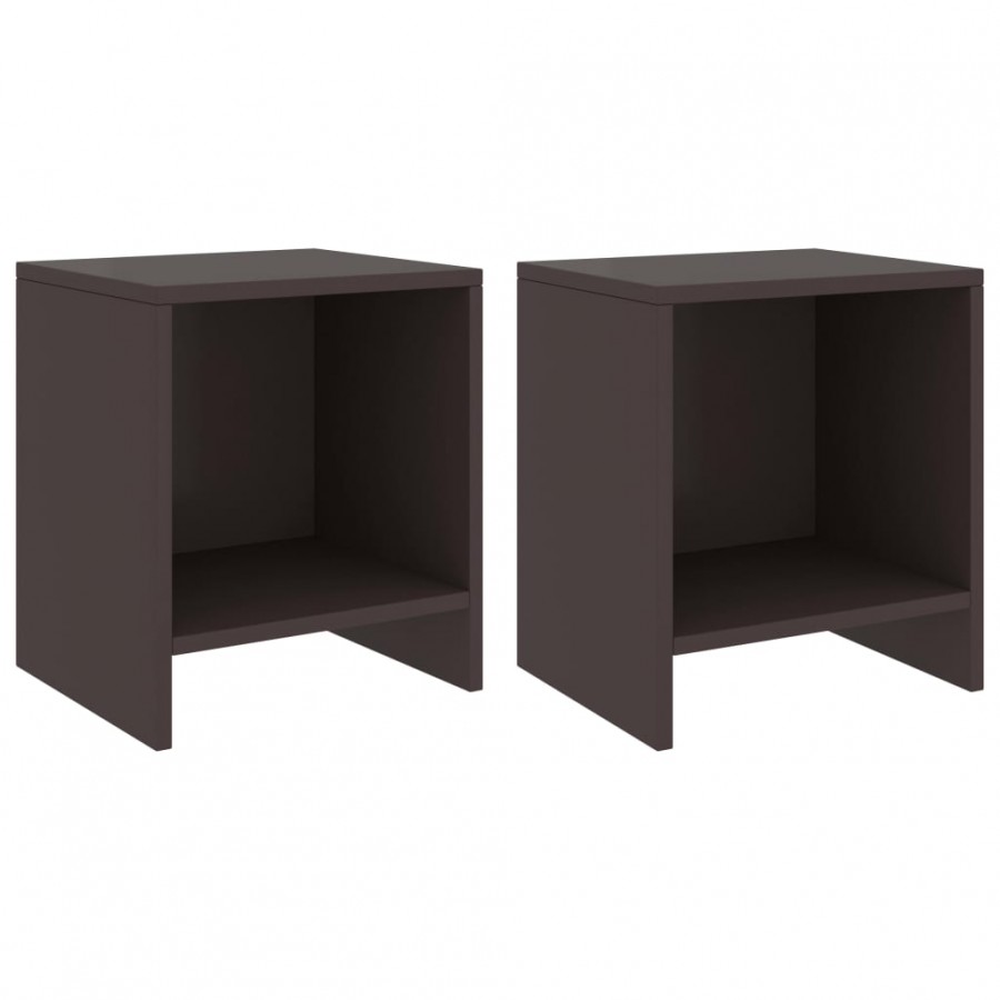 Tables de chevet 2 pcs Marron foncé 35x30x40 cm Bois de pin