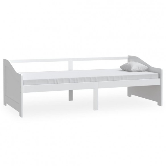 Lit de repos 3 places Blanc Bois de pin massif 90x200 cm