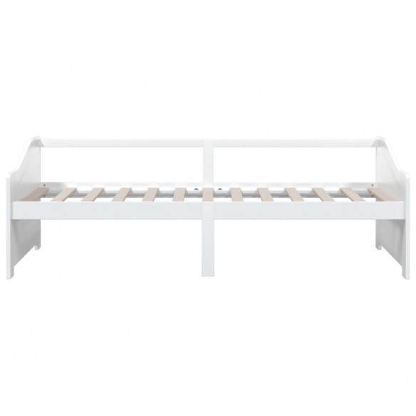 Lit de repos 3 places Blanc Bois de pin massif 90x200 cm