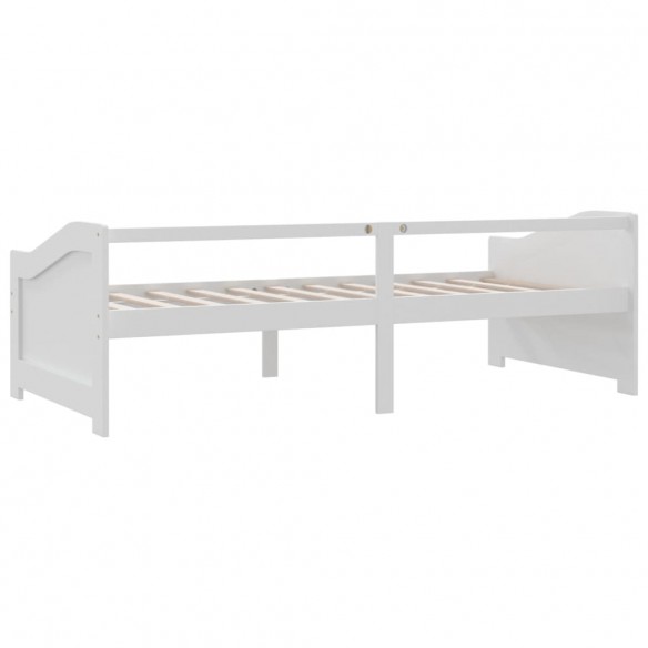 Lit de repos 3 places Blanc Bois de pin massif 90x200 cm