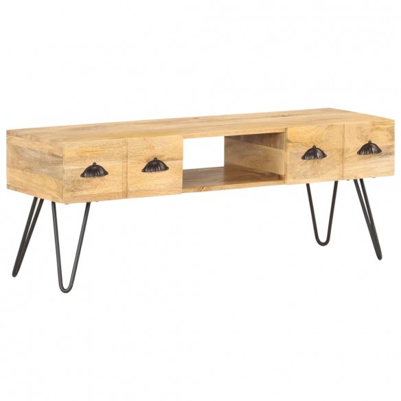 Meuble TV 120x35x45 cm Bois solide de manguier