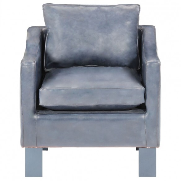 Fauteuil Gris Cuir véritable