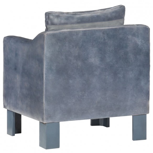 Fauteuil Gris Cuir véritable