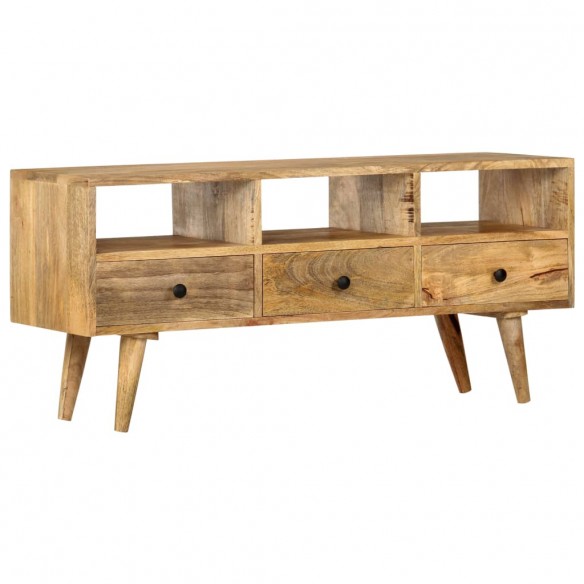 Meuble TV 110x36x50 cm Bois massif de manguier