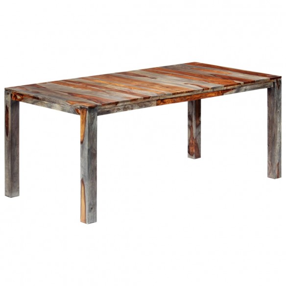 Table de salle à manger Gris 180x90x76 cm Bois solide