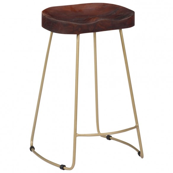 Tabourets de bar Gavin lot de 2 bois de manguier massif