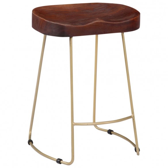 Tabourets de bar Gavin lot de 2 bois de manguier massif