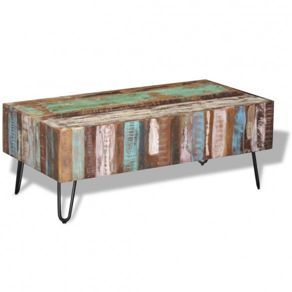 Table basse Bois massif de récupération 100x50x38 cm