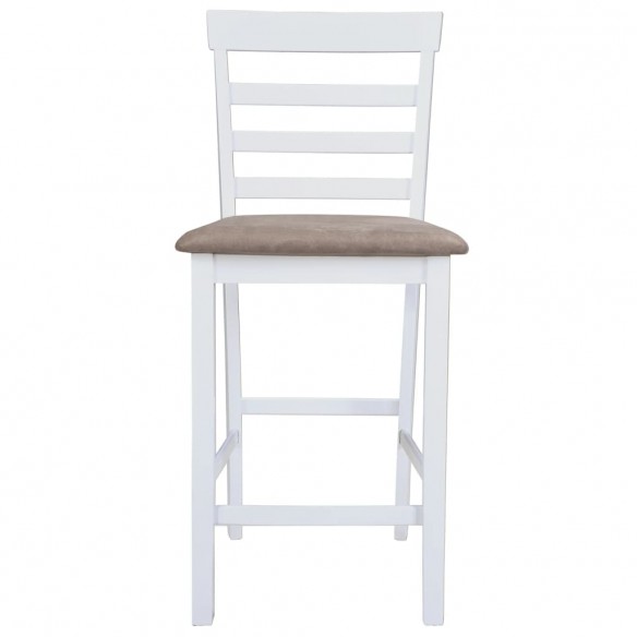 Chaises de bar lot de 2 blanc tissu