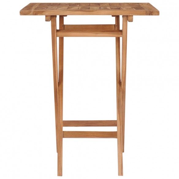 Table pliable de jardin 60x60x75 cm Bois de teck solide