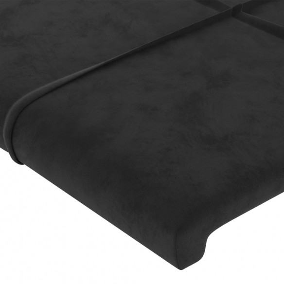 Têtes de lit 4 pcs Noir 100x5x78/88 cm Velours