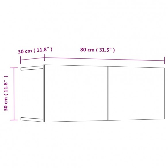 Ensemble de meubles TV 4 pcs Noir Bois d'ingénierie