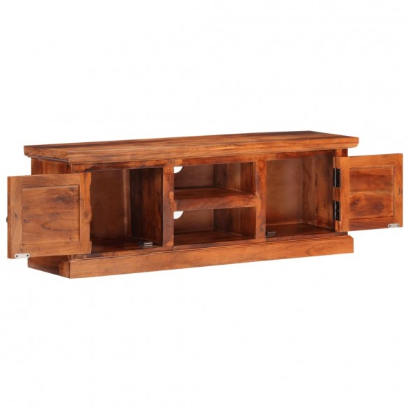 Meuble TV avec portes 112x30x40 cm bois d'acacia massif