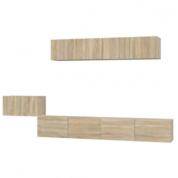 Ensemble de meubles TV 5 pcs Chêne sonoma Bois d'ingénierie