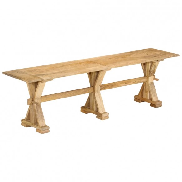 Banc 160x35x45 cm bois massif de manguier