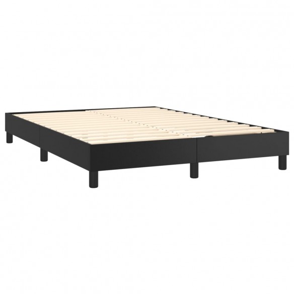 Cadre de lit avec matelas et LED Noir 140x190cm