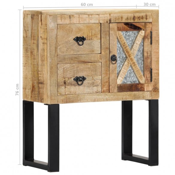 Buffet 60 x 30 x 76 cm Bois de manguier massif