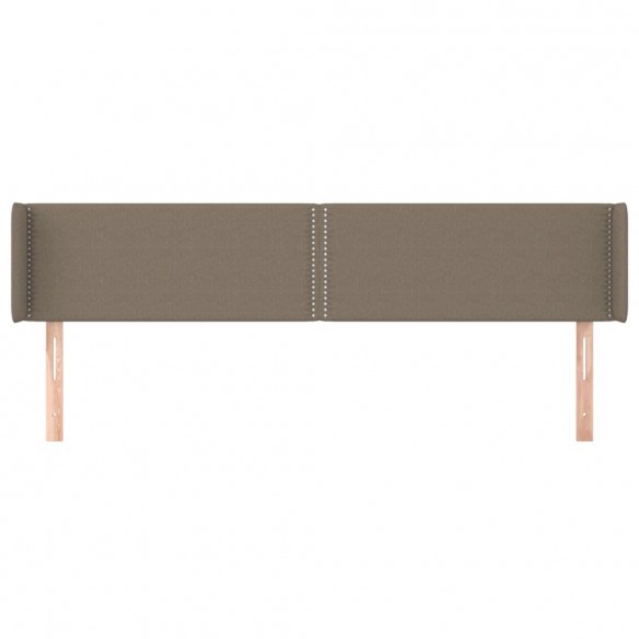 Tête de lit avec oreilles Taupe 183x16x78/88 cm Tissu