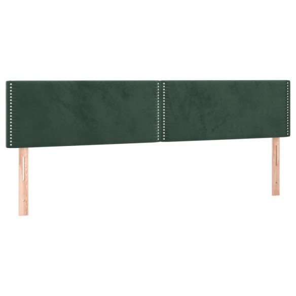 Cadre de lit et matelas Vert foncé 200x200cm Velours