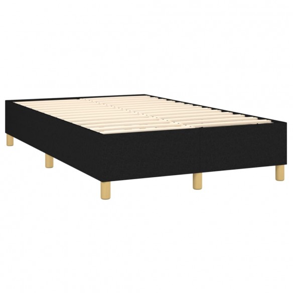 Cadre de lit et matelas et LED Noir 120x200 cm Tissu