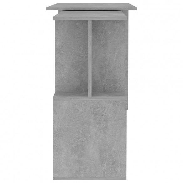 Bureau d'angle Gris béton 200x50x76 cm Aggloméré