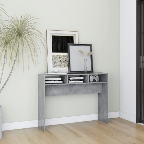 Table console Gris béton 105x30x80 cm Aggloméré