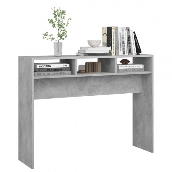 Table console Gris béton 105x30x80 cm Aggloméré