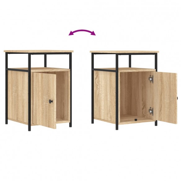 Tables de chevet 2pcs chêne sonoma 40x42x60cm bois d'ingénierie