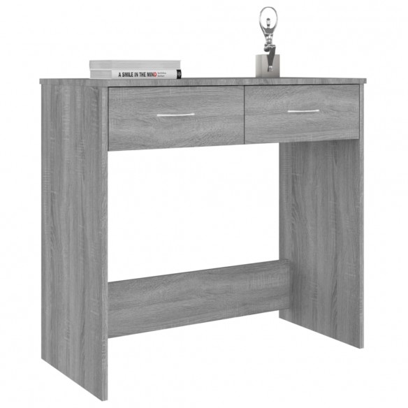 Bureau Sonoma gris 80x40x75 cm Bois d'ingénierie