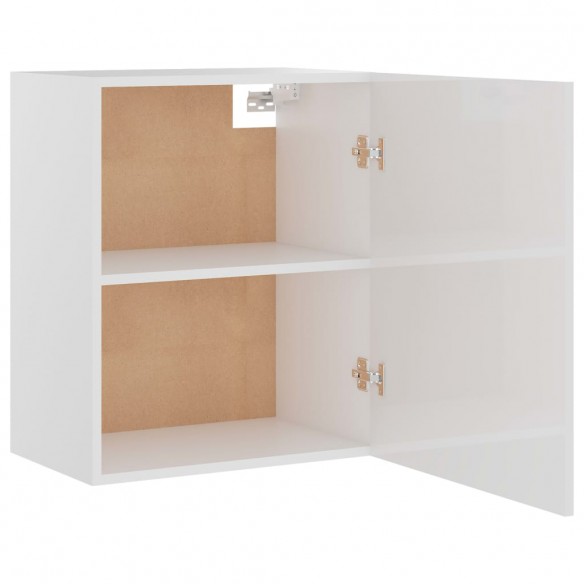 Armoire suspendue Blanc brillant 50x31x60 cm Aggloméré