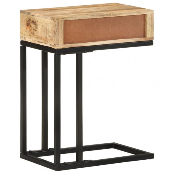 Table d'appoint en forme d'U 45x30x61cm Bois de manguier massif