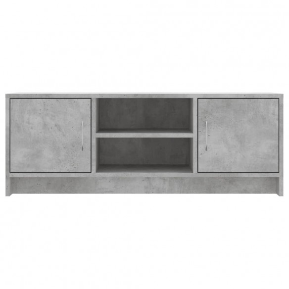 Meuble TV gris béton 102x30x37,5 cm bois d'ingénierie