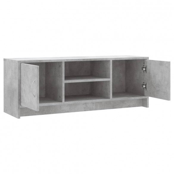 Meuble TV gris béton 102x30x37,5 cm bois d'ingénierie