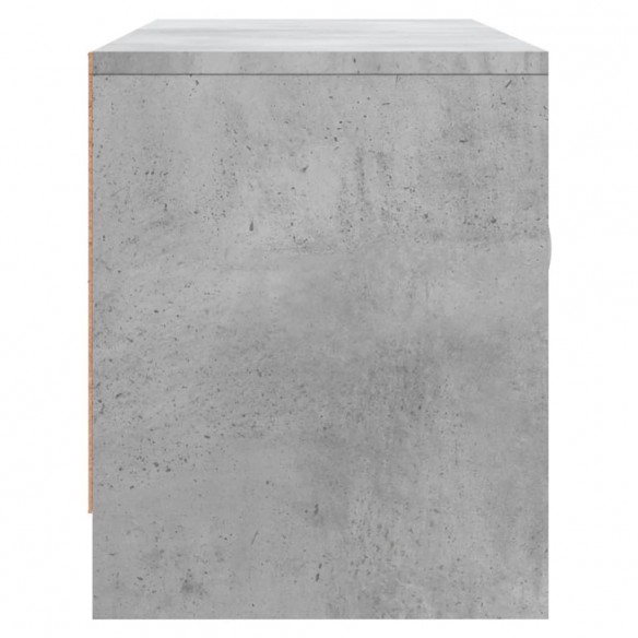 Meuble TV gris béton 102x30x37,5 cm bois d'ingénierie