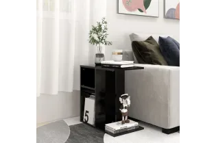 Table d'appoint Noir 50x30x50 cm Aggloméré