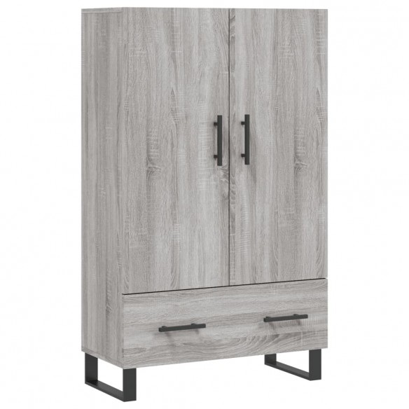 Buffet haut sonoma gris 69,5x31x115 cm bois d'ingénierie