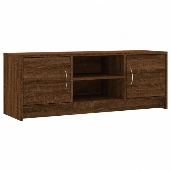 Meuble TV chêne marron 102x30x37,5 cm bois d'ingénierie