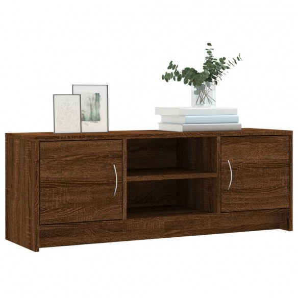 Meuble TV chêne marron 102x30x37,5 cm bois d'ingénierie