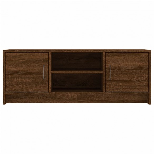 Meuble TV chêne marron 102x30x37,5 cm bois d'ingénierie