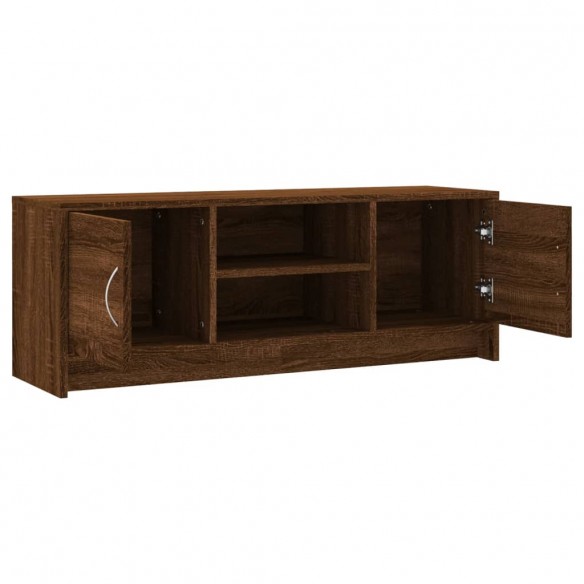 Meuble TV chêne marron 102x30x37,5 cm bois d'ingénierie